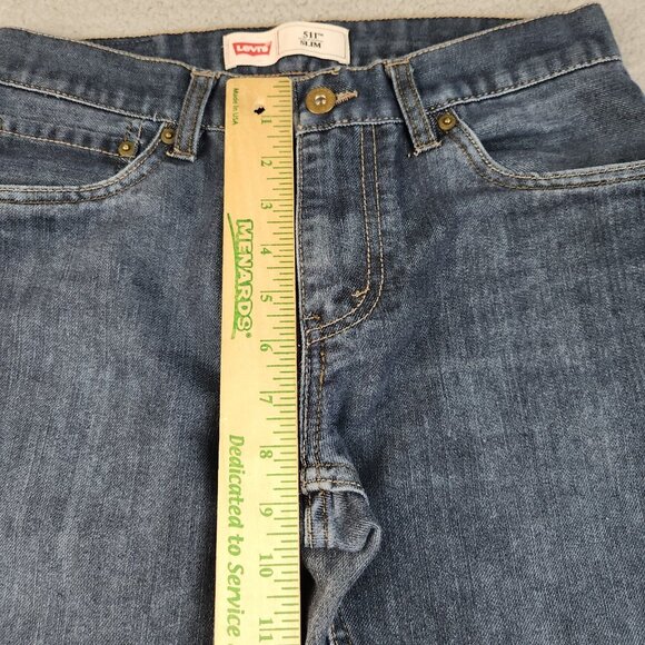 Levis 511 Jeans Boys 18 Reg Slim Fit Straight Leg Cotton Blend Modern Blue Denim - Picture 4 of 9